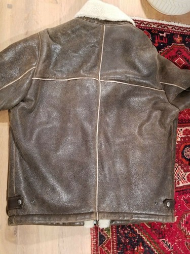 NEU MIT ETIKETT SALFRA DISTRESSED SHEARLING BOMBERJACKE XL L 42 44 HERGESTELLT IN ITALIEN - Bild 4 von 7