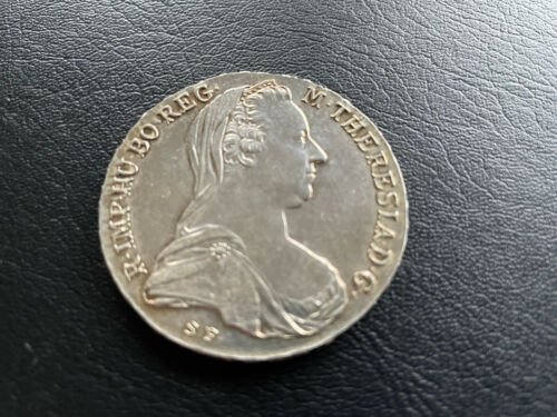 Srebrna moneta M.THERESIA.D.G.-BURG.CO.TYR.1780.X ARCHID.AVST.DUX - Zdjęcie 1 z 3