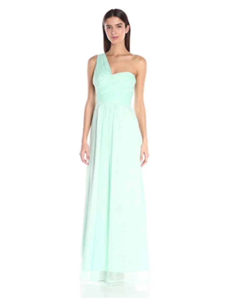 Minuet Womens One Shoulder Straight Maxi Gown, Size Small - Image 3 of 4