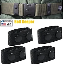 2/4PCS Nylon Duty Security Tactical Belt Keepers with Double Snaps Accessories