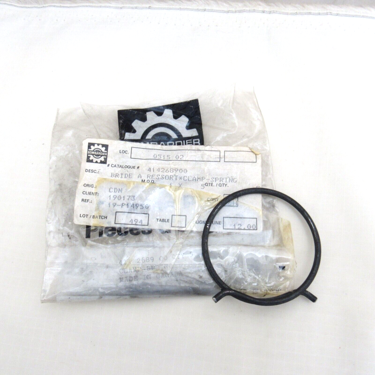 ② Ski Doo OEM Cooling Hose Spring Clamp 414268900 | eBay