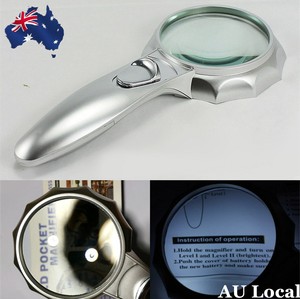 magnifying handheld magnifier 72mm reading led glass map light