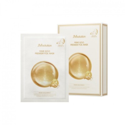 JMSOLUTION PRIME GOLD PREMIUM FOLIENMASKE, Koreanische Kosmetik, KBeauty, Probe
