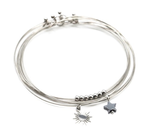Bracelet Semainier Argenté Vintage - Année 1970, Occasion, Style Rétro