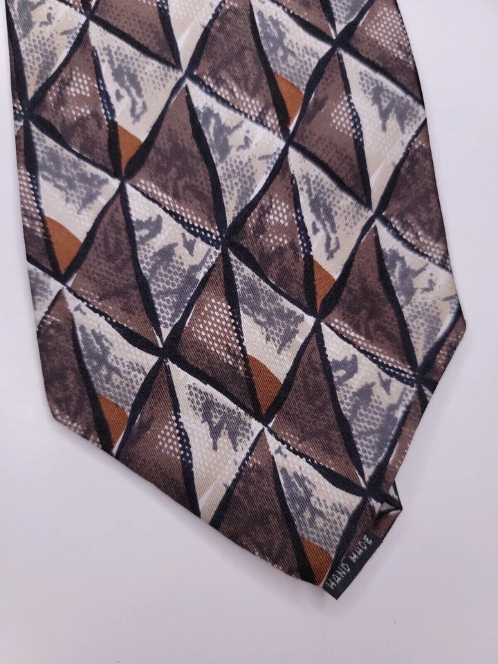 Ferrar Mens Formal Necktie 56"Lx3.75"W Brown/Gray Neck Tie - Image 2 of 4