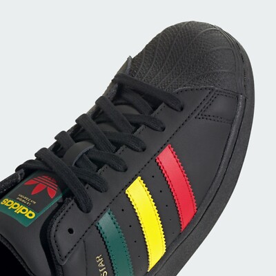adidas Originals Superstar Rasta Black Yellow IH3121 Men's Size | eBay