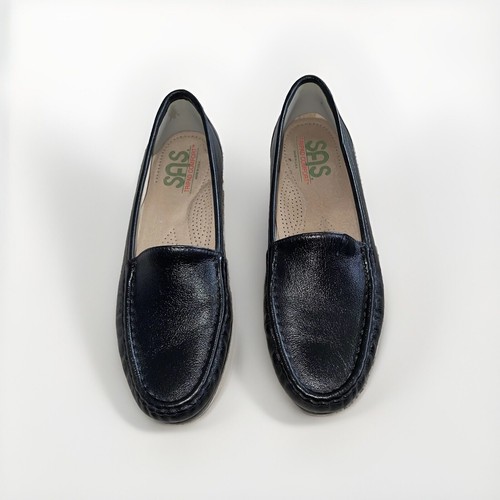 SAS Tripad Comfort Women's Black Simple Loafers Slip On Sz 8 Classic EUC - 第 1/8 張圖片