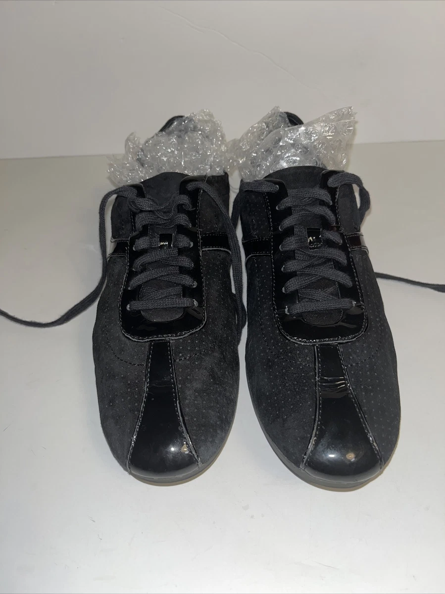 Cole Haan NikeAir Women s Black Suede Patent Lace Up Shoes