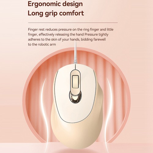 V2 Wired Mouse For Business Office Simple Universal Macaron Gaming Mouse - Afbeelding 7 van 13