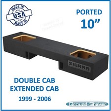 Gmc Sierra Extended Cab 10" Ported Sub Box Sub Enclosure For Kicker Solo Baric