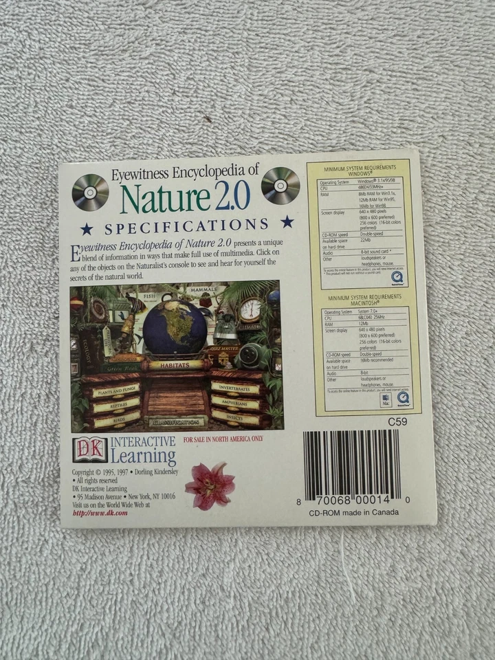Encyclopedia Of Nature 2.0 1995/1997 DK Interactive Learning - For PC & Mac - Image 2 of 2