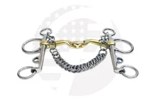 Pelham Horse Verbindend Bit Double Jointed With German Silver & Stainless Steel