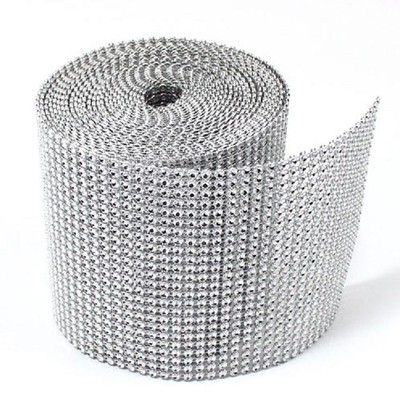 4.5'' x 3ft Wedding Floral Decoration Supplies Rhinestone Diamond Wraps Ribbon  