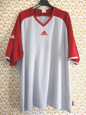Maillot Adidas gris rouge vintage 2004 Jersey Football shirt Homme - XL - Photo 1/4