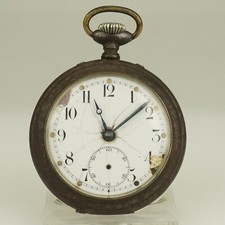 JUNGHANS Antique Alarm Pocket Watch Men's no fusee duplex chronometer repeater