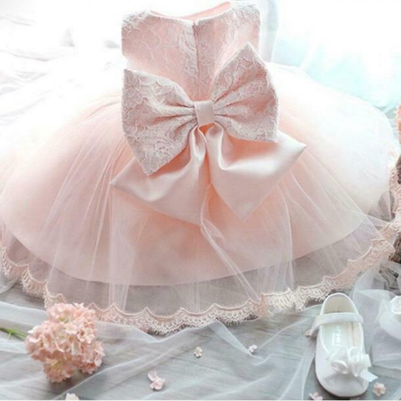Niña Cumpleaños Fiesta Bautizo Bebé Vestidos 12 Meses Encaje Princesa Tutú Vestido