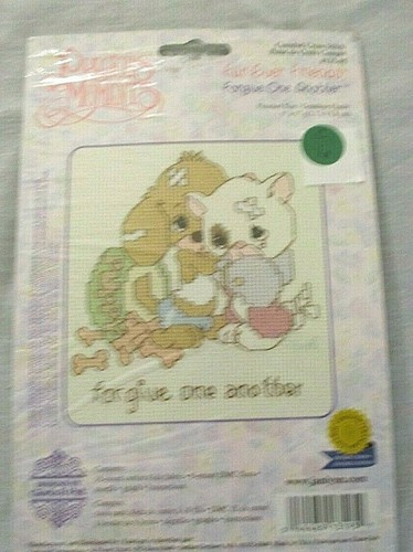Janlynn Precious Moments Fur-Ever Friends Forgive One Another Cross Stitch Kit - Picture 4 of 7