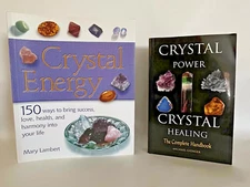 Lot of 2 Books on Crystal Healing Properties-Explore the Power of Natural Energy