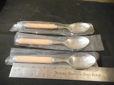 Washington Forge WAF17 pink 3 place / oval soup spoons silver end 