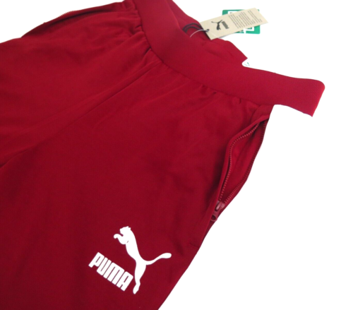 Gr. L Large Puma T7 Vintage Slim Fit leichte Trainingshose rot dahlie weiß - Bild 10 von 19