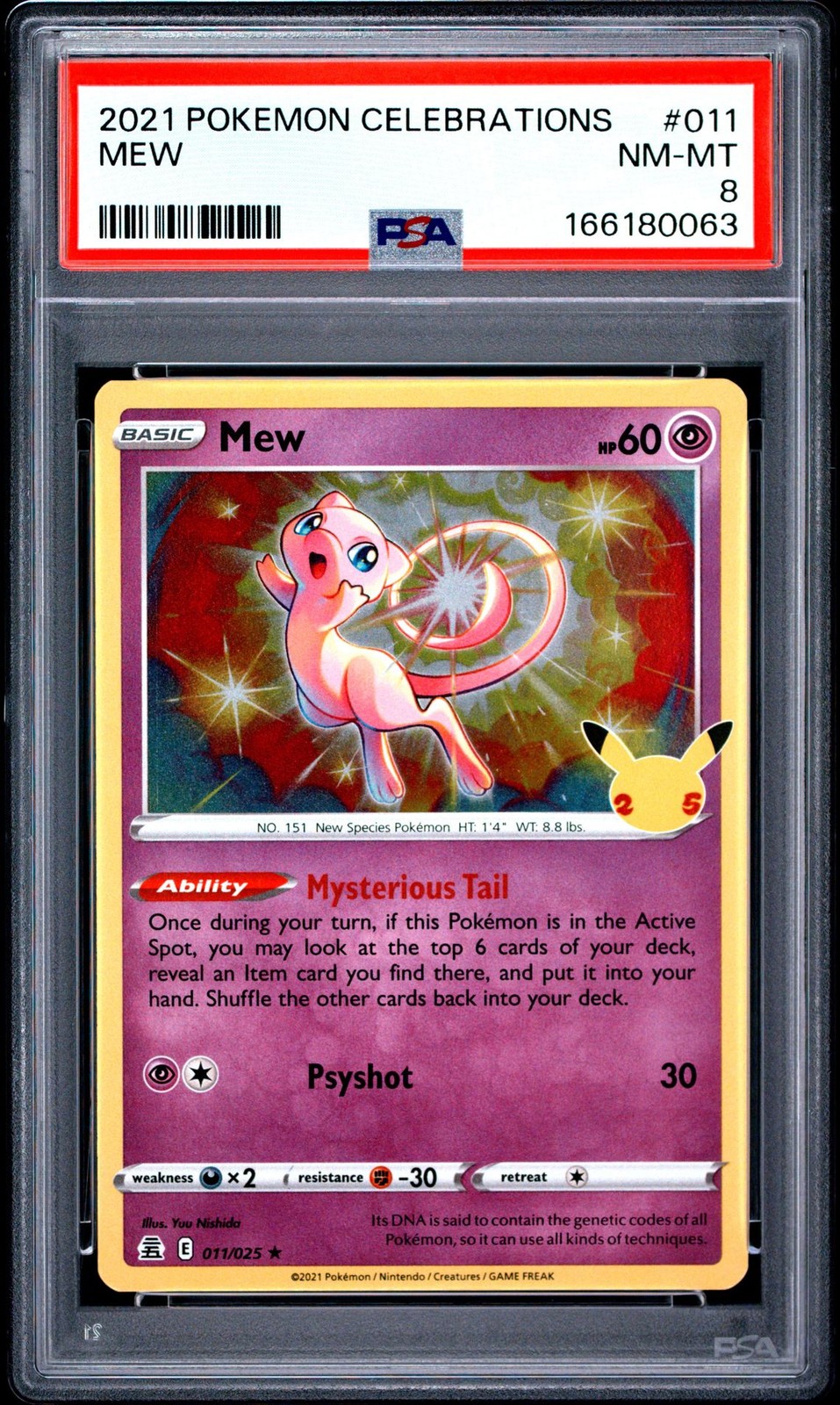 2021 Pokemon Celebrations #011 Mew PSA 8