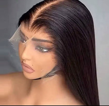 18 Inch Glueless Human Hair Wig Straight 250 Density 13x4 HD Transparent Lace Fr