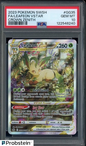 2023 Pokemon SWSH Crown Zenith #GG35 FA Leafeon VSTAR PSA 10 GEM MINT
