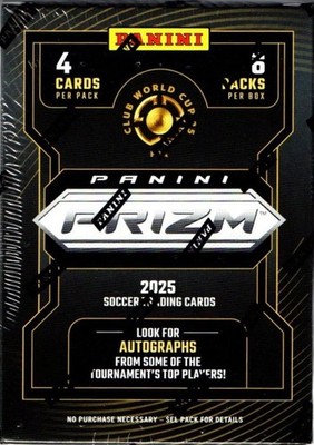 2025 Panini PRIZM FIFA Club World Cup Soccer Trading Cards Blaster Box