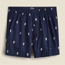 J. Crew Men's Printed Astronaut Navy Boxer Shorts M