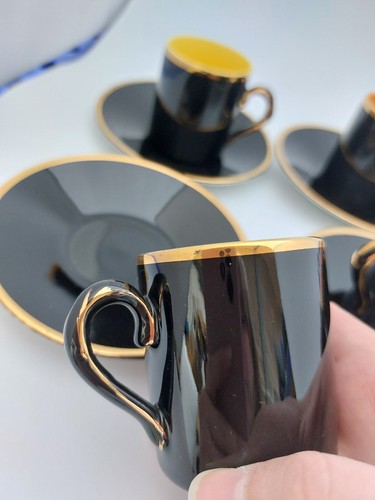 Madeleine 22 Carat Gold Palissy Coffee Set, Multicoloured with Gold Trim - Picture 7 of 17