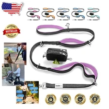 Heavy Duty Dog Leash 6ft No Pull Padded Handles Reflective Purple