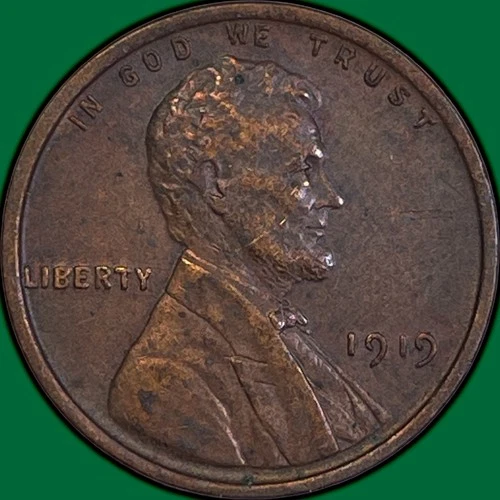 1919 Lincoln Wheat Cent Almost Uncirculated AU Coin #36140