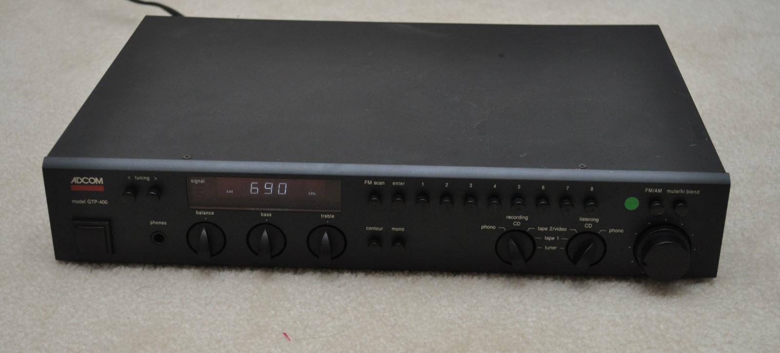 Adcom GTP-400 Preamp / Tuner - Professionally Tested & Upgraded (Bourns)