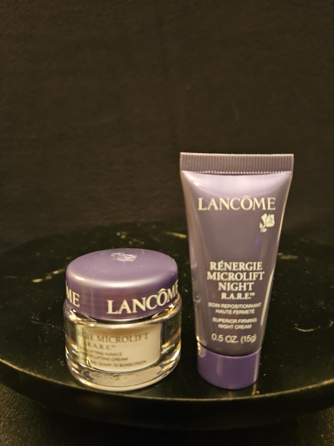 Lancôme Renergie Microlight Night R.A.R.E. .5oz Lot Of 2