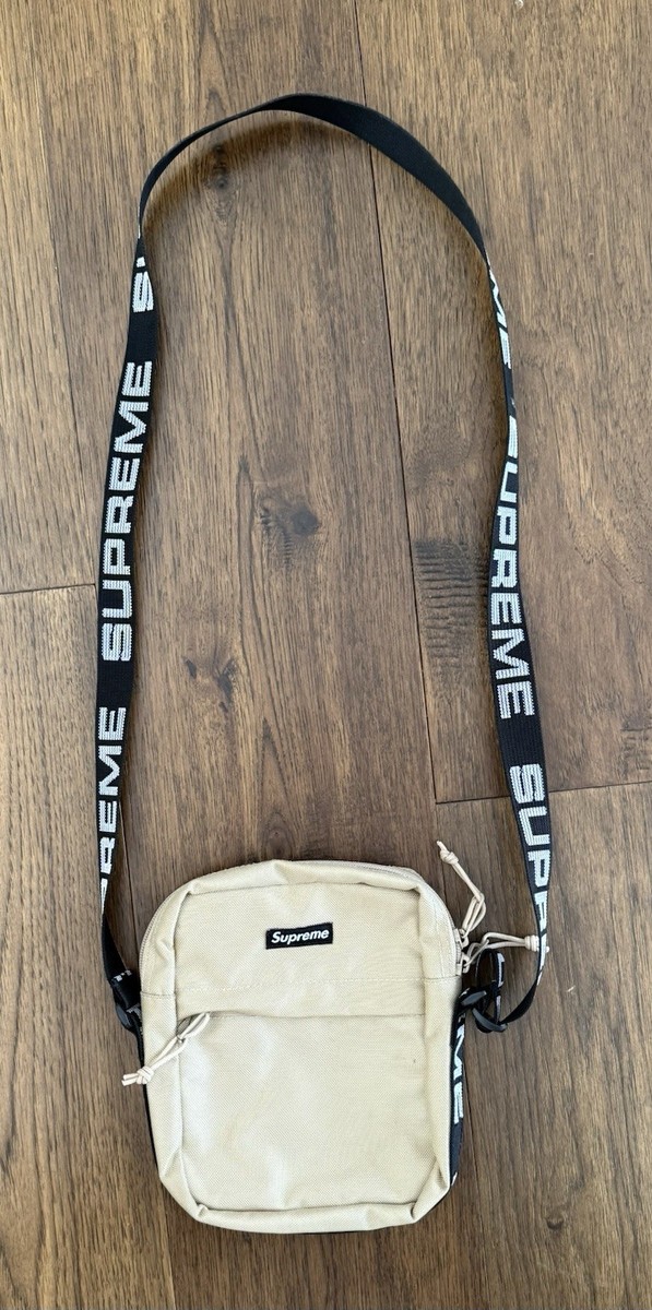 SUPREME SS18 Shoulder Bag Tan Khaki 100% Authentic Used