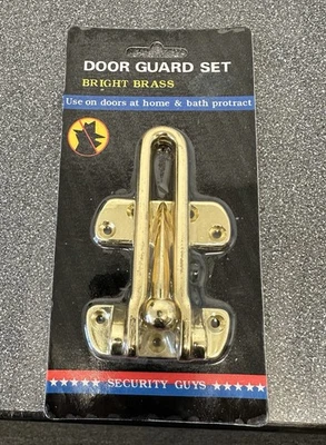 SWING BAR DOOR GUARD SECURITY BRASS HEAVY DUTY - Image 1 of 2