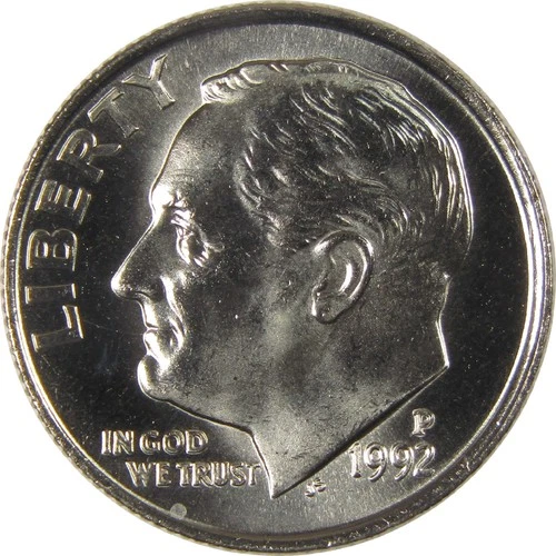 1992 P Roosevelt Dime Uncirculated Clad 10c Coin