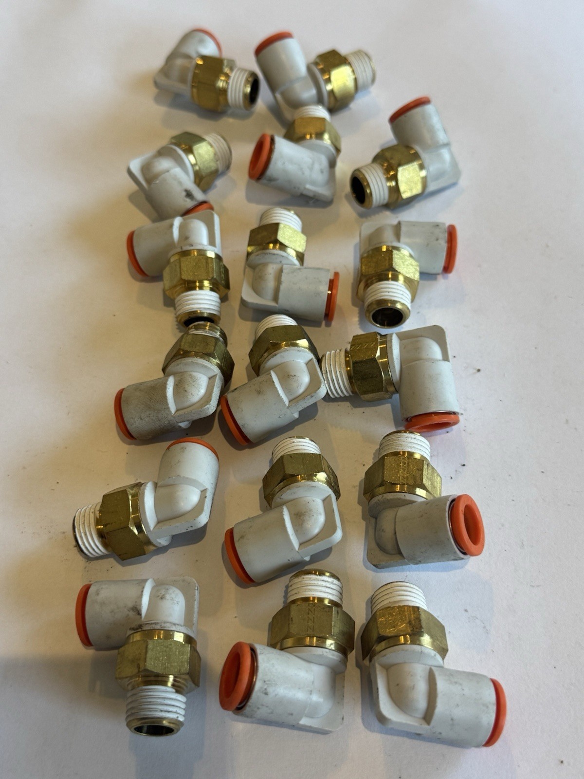 Smc Push-Fit Elbow Fitting, Push-To-Connect X 3/8 In Tube 17 Units Included