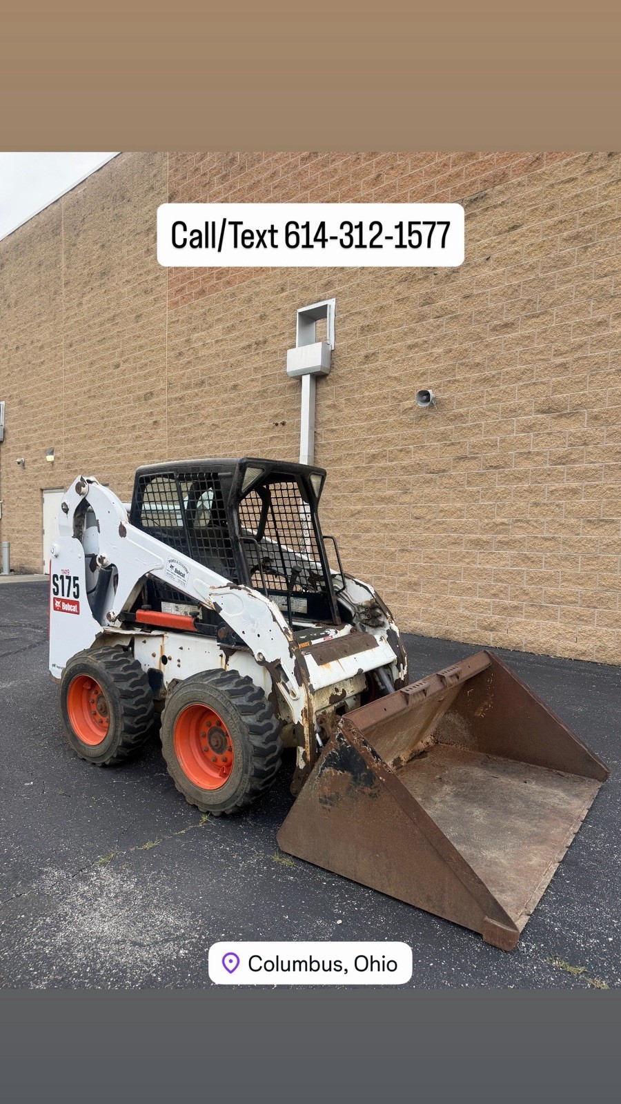 2009 Bobcat S175 Skid Loader Skid Steer Kubota Diesel Low Hours 1665 Hrs