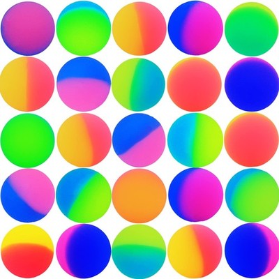 50 Frosty Bouncy Balls - ICY Bounce Bulk Pack, 45mm/1.7 inch Rubber Balls, Hi...