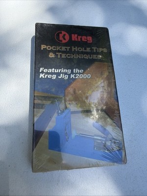 Pocket Hole Tips & Techniques Kreg Jig K200 VHS Tape 2001 - Sealed New