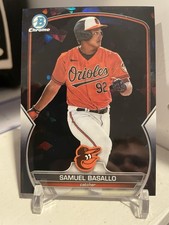 2023 Bowman Draft Sapphire Samuel Basallo /10 Black  #BDC179 Orioles Prospect