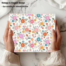 Colorful Floral Gift Wrapping Paper - 6 Sheets Folded Mother's Day Gift Wrapp...