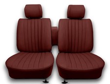 Sitzbezüge Vordersitze für Mercedes SL R/W107 SLC dunkelrot ab Bj.85 Sitzbezüge Vordersitze für Mercedes SL R/W107 SLC dunkelrot ab Bj.85