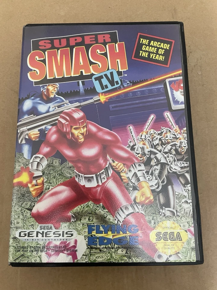 Super Smash TV Sega Mega Drive Boxed CIB Tested VGC Fast Despatch Next Day - Image 2 of 4