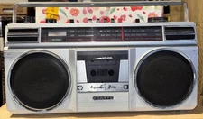 1980's Sanyo Stereo Cassette Recorder Boombox model: M9706. Tested Works