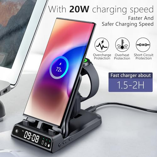 25W USB C Schnell Ladestation für Samsung, SwanScout 701S, faltbar 3 in 1 - Bild 3 von 7