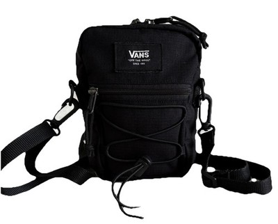 Vans Bail Crossbody Bag Black Shoulder Messenger Utility Pouch Bungee Cord Logo