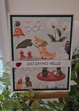 Stampin UP CARD KIT - BUGS JUST SAYING HELLO Makes 4 - Set 26.251