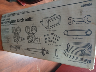 #ad Rare Sears Craftsman 920206 USA Nos 2 Stage Oxy Acetylene torch outfit open box $299.99